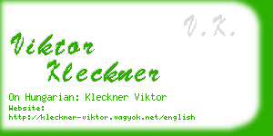 viktor kleckner business card